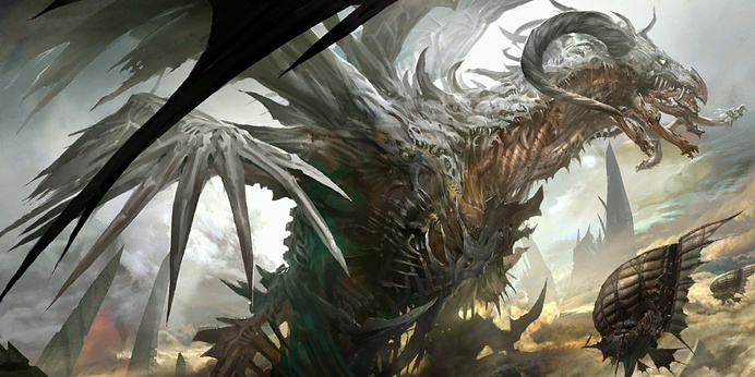 kekai kotaki #dragon #fantasy #beast #mythology #colossal #illustration #concept #digital #reptile #art #massive #beauty