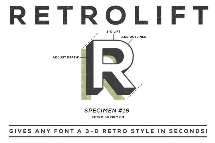 Retro lift #white #retro #black #and #typography