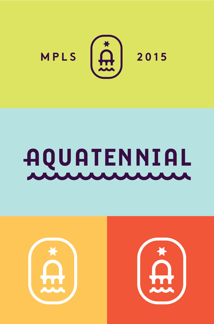 Aquatennial logo by Zeus Jones #logo #branding #colors