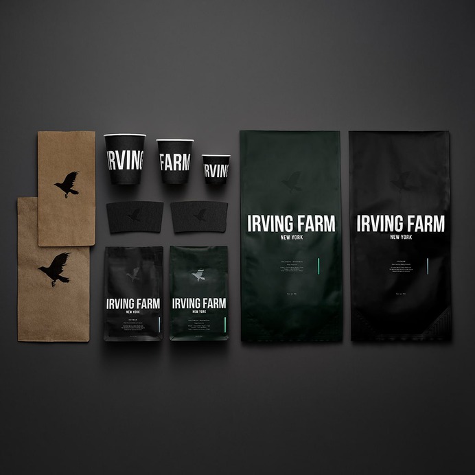 Irving Farm New York Identity - Mindsparkle Mag Standard Black worked on Irving Farm's previous packaging, so when the company sought a 2018 NYC-centric rebrand as Irving Farm New York, they were attuned to the brand's core concept and identity. #packaging #identity #branding #design #color #photography #graphic #design #gallery #blog #project #mindsparkle #mag #beautiful #portfolio #designer