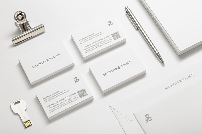 Complete Project on Behance: https://www.behance.net/gallery/41489363/Sacchetto-Tessarin-Law-Firm-Branding Sacchetto & Tessarin is a law fi #branding #businesscards #letterpress #monogram #firm #stationery #letterhead #law #lawyer