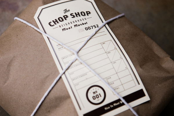 The Chop Shop packaging #labels #logos #packaging #brown #paper