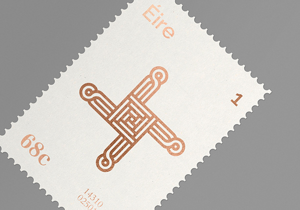 Irlandia Perangko di Behance #stamp #print #foil