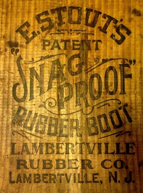 Snag Proof Rubber Boot #vintage #typography