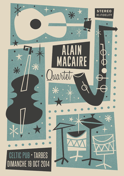 Alain Macaire Quartet - Gig Poster