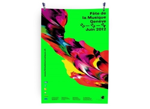 Fête de la musique 2012 #abstract #color #poster #neon