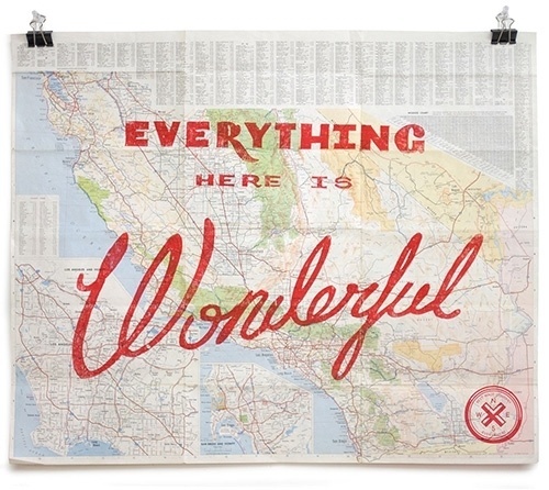 Everything Here Is Wonderful Maps | CMYBacon #map #typography