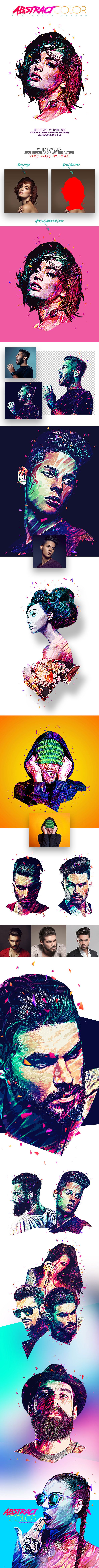 Abstract Color Photoshop Action by amorjesu