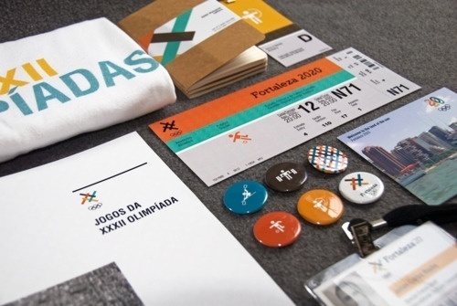 Design Fodder (Fortaleza 2020 brand collateral by Guilherme.) #olympic #collateral #branding #bid