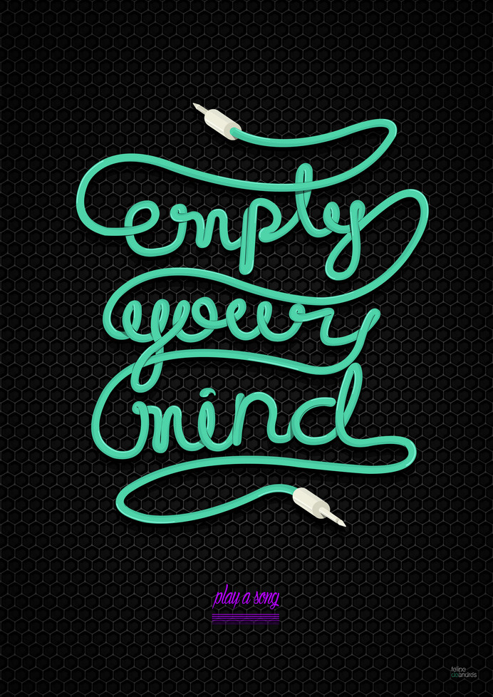 RAWZ #swirl #mind #neon #design #illustration #art #empty #type #cable #typography