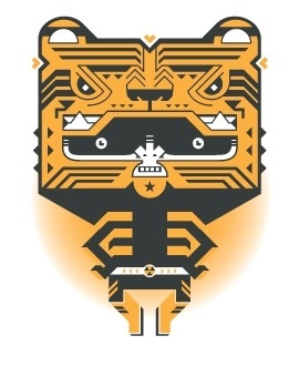 Tiger Mask | STUBBORN SIDEBURN® #design #graphic #illustration #mask #tiger #character