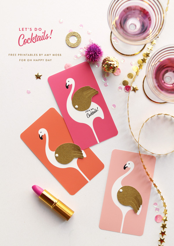 'Let's Do Cocktails' Printable Invitations | Oh Happy Day! #yourself #invitation #do #it #moveable