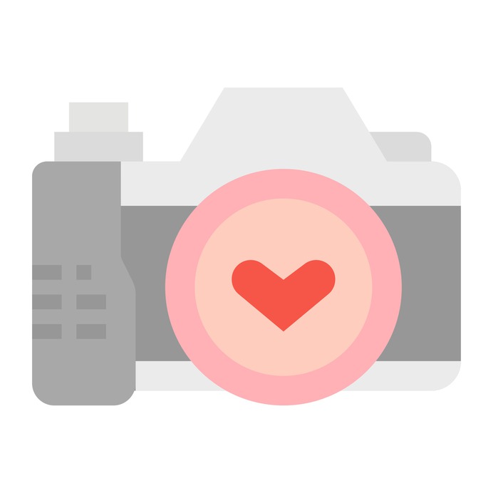 See more icon inspiration related to camera, love, love and romance, valentines day, photo camera, electronics, image, photography, interface, picture, photo and technology on Flaticon.