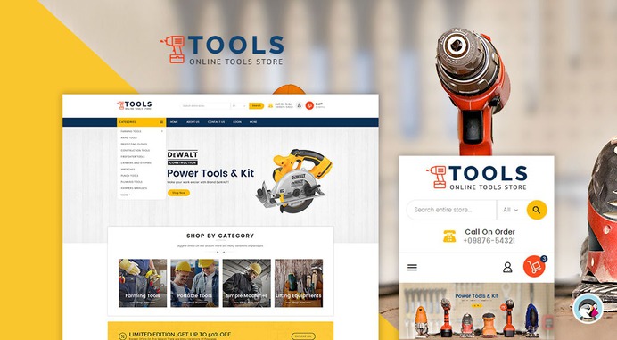 #Power #Tools #Equipment Store - #Prestashop #Responsive #Theme | #TemplateTrip #eCommerce #Website #Template