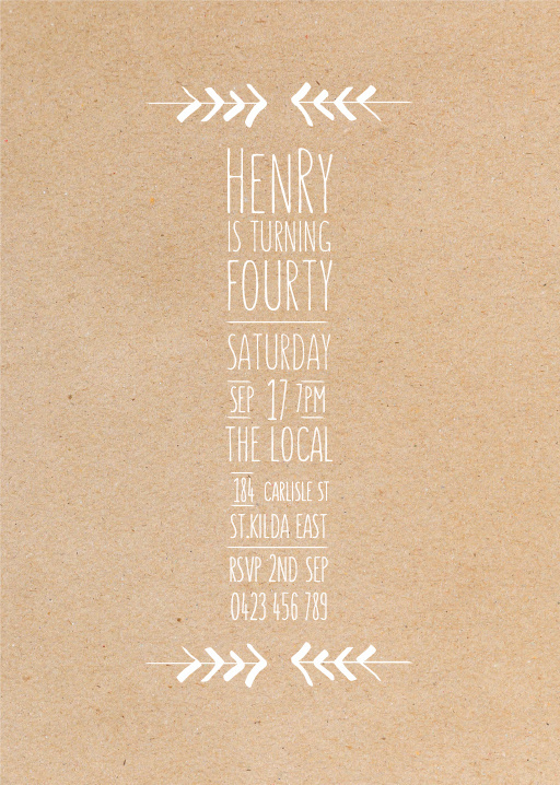 Arrows Portrait - Birthday Invitations #birthday #invitation #birthdayinvitation #paper #paperlust #print #whiteink