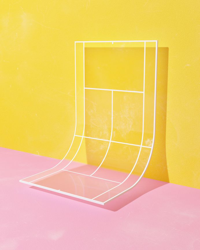 Tennis, from molistudio #surreal #minimalism #pastel #3D #graphic #sport