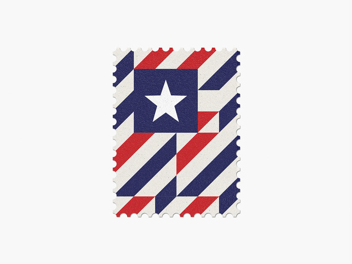 Chile #stamp #graphic #maan #geometric #illustration #minimal #2014 #worldcup #brazil