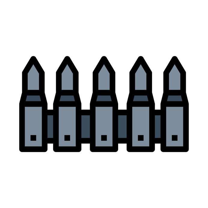 See more icon inspiration related to ammunition, miscellaneous, cartridge, bullets, shot, shoot, gun, weapons, weapon and war on Flaticon.