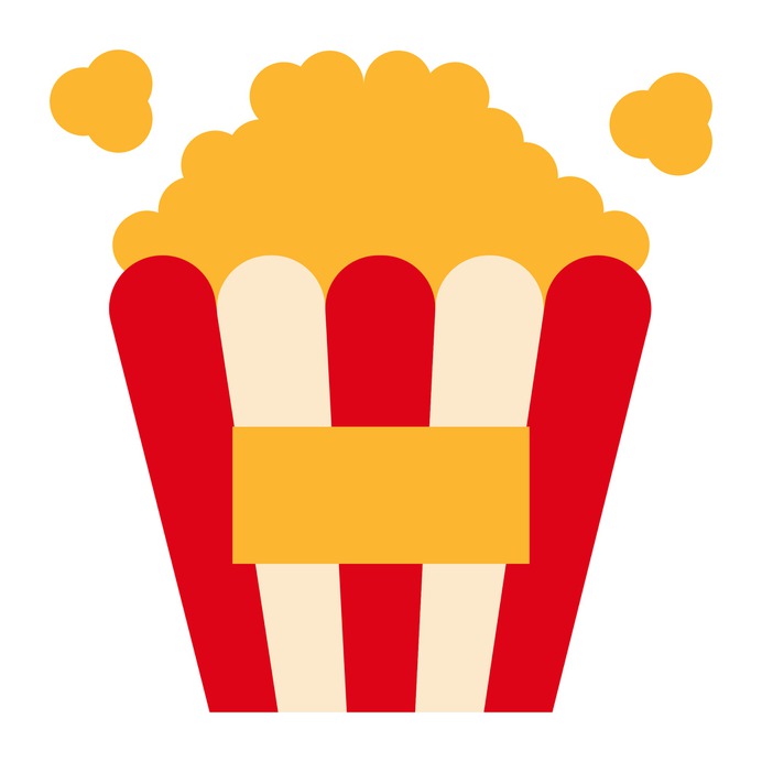 See more icon inspiration related to cinema, popcorn, film, snack, food, corn, movie, entertainment, movies, fast food, food and restaurant and salty on Flaticon.