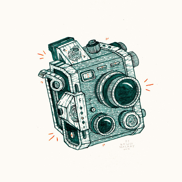 "RADAR" Exhibition by Bruce Mackay #mackcay #camera #bruce #illustration #radar