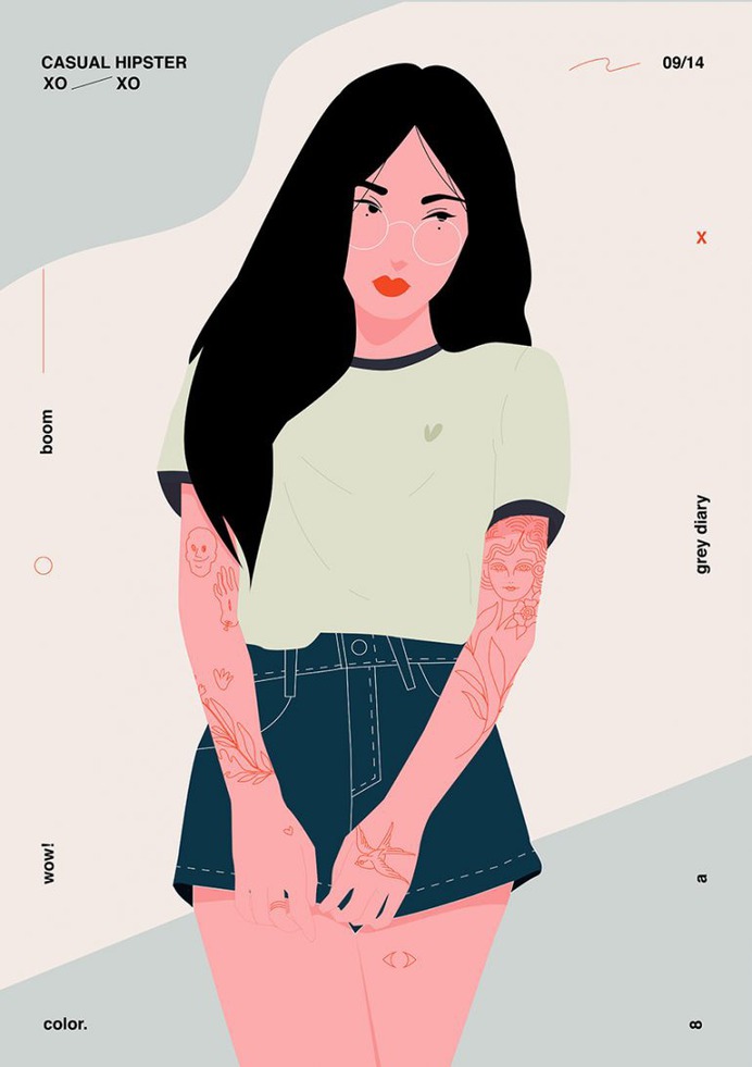 Casual hipster End of summer