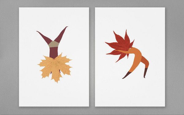 The Wallery mariadiamantes #leaf #print #design #graphic #dance #mariadiamantes #illustration #identity #posatl