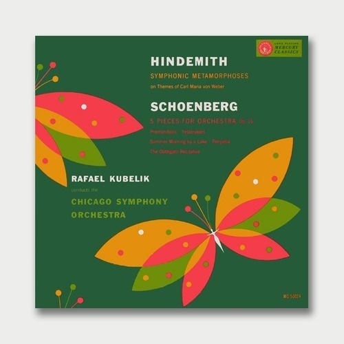 George Maas, cover artwork for Hindemith Symphonic Metamorphoses on Themes of Carl Maria von Weber and Schoenberg, 1953. Mercury Classics #album #modern #cover #mid #century