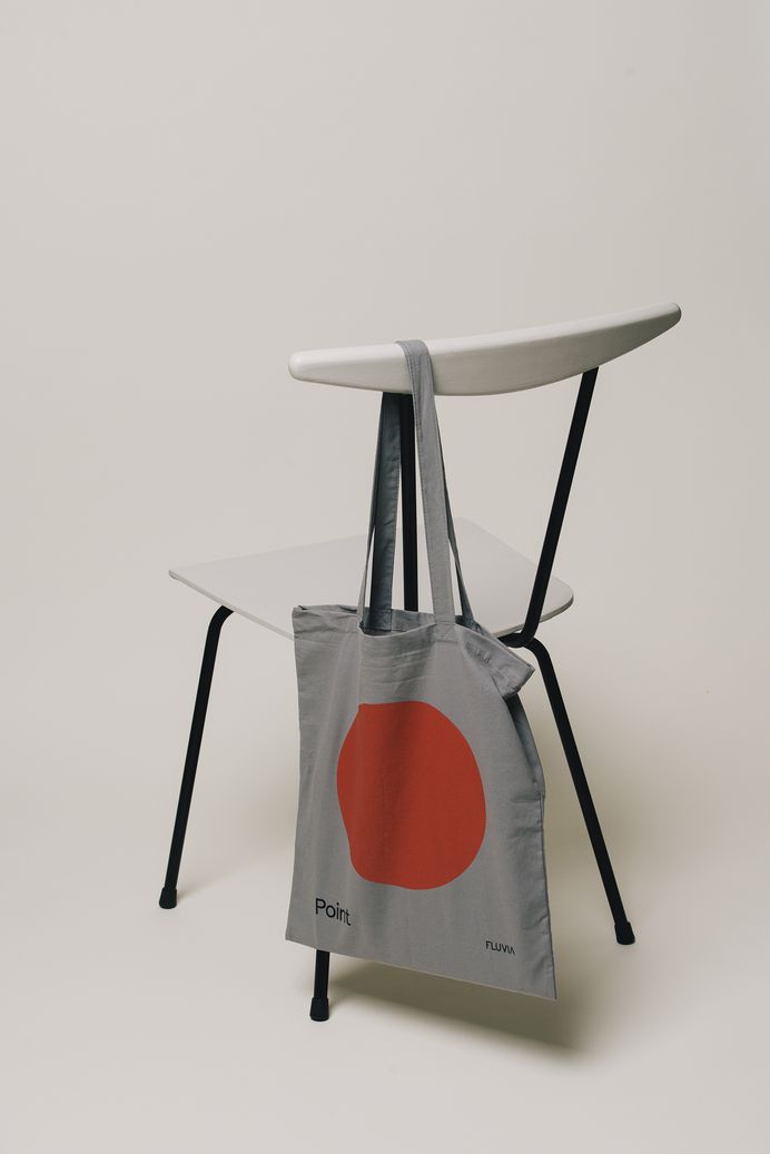 Visual identity and branded tote bag by Spanish studio Folch for Fluvia, a range of adaptable lighting solutions from LED Simon