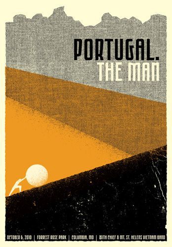 Portugal. The Man poster for their show at The Blue Note in Columbia, MO by Drew Roper. Designed in collaboration with Ryan Paule.