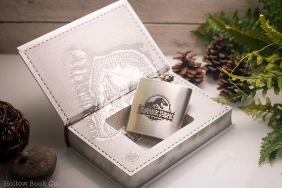 Hollow Book Safe & Hip Flask Jurassic Park: The Lost World (LEATHER BOUND) #safe #flask #world #book #park #hollow #the #jurassic #lost #dinosaurs #hip