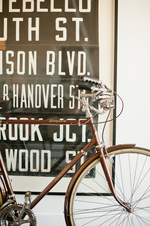 brown bike frame #frame #bicycle #brown #vintage #bike