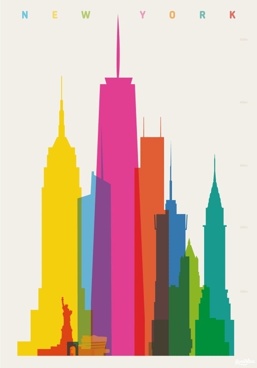 Shapes of Cities : Yoni Alter #overprinting #yoni #cities #alter #illustration #skyline