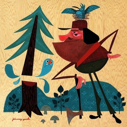 Johnny Yanok - Yanook of the North #yanok #design #lumberjack #illustration #johnny