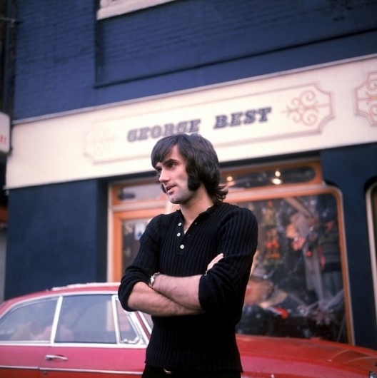 Retro Football: George Best's Fashion Boutique In Manchester » Who Ate all the Pies #legend #fotography #george #soccer #best #1970s #football