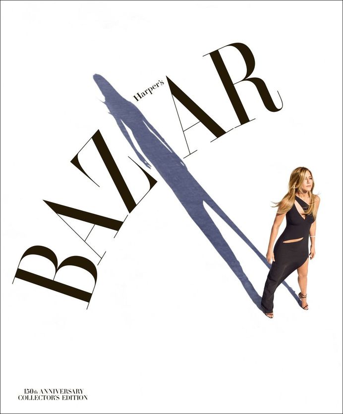 150th anniversary cover of Harper’s Bazaar US edition Jennifer Aniston shot by Mariano Vivanco Click here for more covers Harpers Bazaar on Coverjunkie