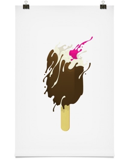 Type & Illustration on the Behance Network #cream #ice