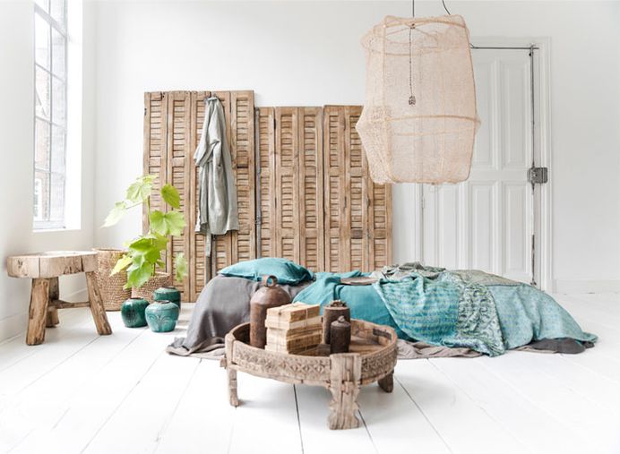 carved wooden screen boho chic decor 1