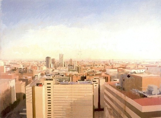 Madrid vista desde Capitan Haya #urban #spain #madrid #city #illustration #painting #art #lopez