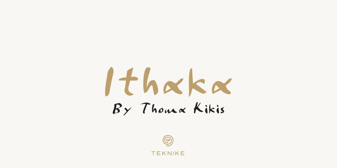 Ithaka typeface (font) designed by Thoma Kikis. Teknike.com - #ithaka #ithaca #typeface #font #kikis #thomakikis #handwriting #greek #latin #cyrillic #teknike