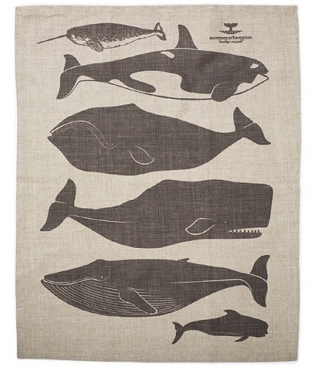 Whales Tea Towel by enormouschampion on Etsy #towel #illustration #etsy #tea #whales