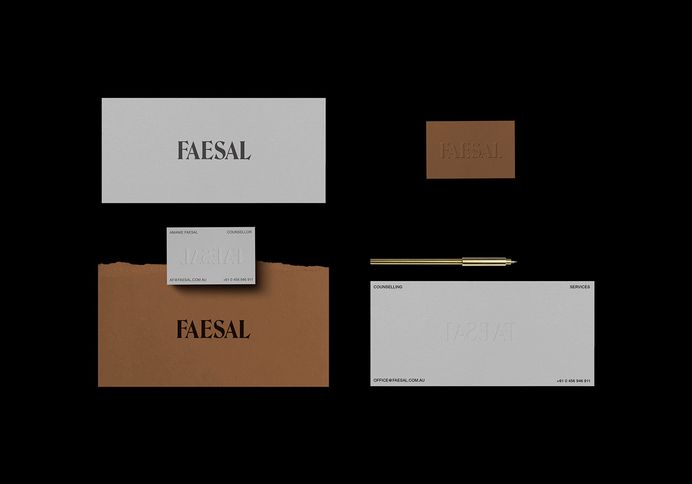 FAESAL, a private counselling service, commissioned design studio SPGD to design their corporate brand identity. For more of the most beautiful designs visit mindsparklemag.com