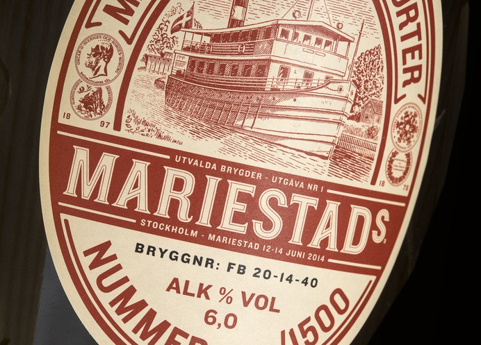 Mariestads beer packaging - Mindsparkle Mag Limited edition series of beers designed by Neumeister from Sweden for Mariestads. #packaging #logo #identity #branding #design #color #photography #graphic #design #gallery #blog #project #mindsparkle #mag #beautiful #portfolio #designer