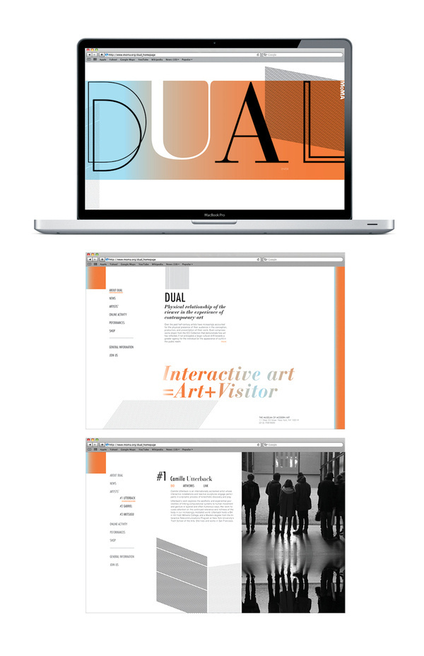 DUAL #design #graphic #exhibition #website #poster #gradient