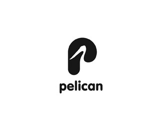 Pelican by ru_ferret #white #pelican #black #idea #and #logo