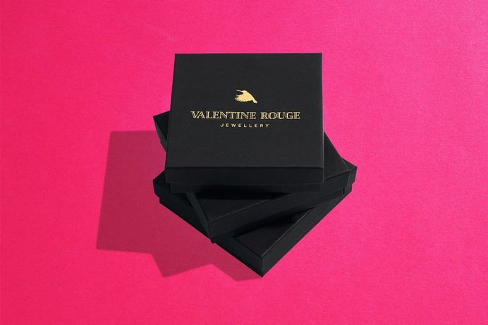 Valentine Rouge Rackaging - Mindsparkle Mag The White Room designed the packaging for Valentine Rouge. Old world inspired neo-baroque jewelry will transport you to another time and place. #logo #packaging #identity #branding #design #color #photography #graphic #design #gallery #blog #project #mindsparkle #mag #beautiful #portfolio #designer