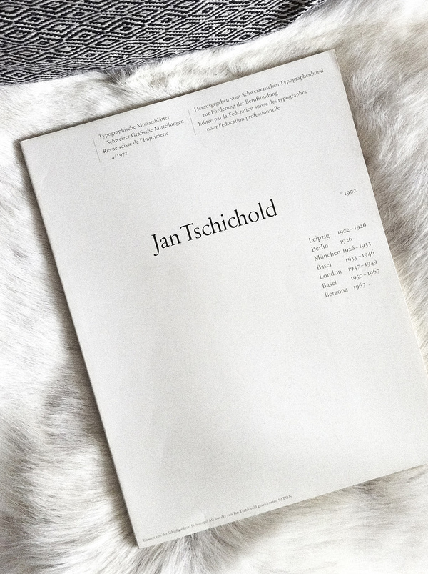 Jan Tschichold #white #book #publication #space #cover #type
