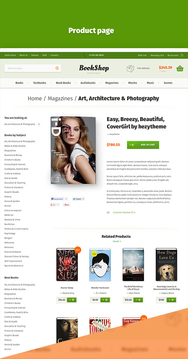Bookshop & Free PSD Pack on Behance #flat #bookshop #template #hezytheme #shop #psd #free #books #responsive #black #store #ecommerce #webdesign #dark #hezy #web