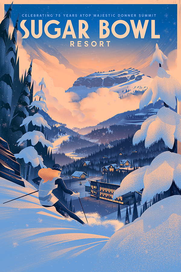 Sugar Bowl Resort 75th Anniversary Poster - Brian Miller #illustration #resort #poster