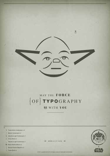 The Force Of Typography – Star Wars Posters For Charity | Matters of Grey #starwars #yoda #typography