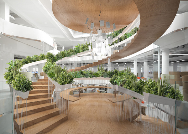 CJWHO ™ (The Living Staircase by Paul Cocksedge | via ...) #design #interiors #wood #architecture #stairs #green